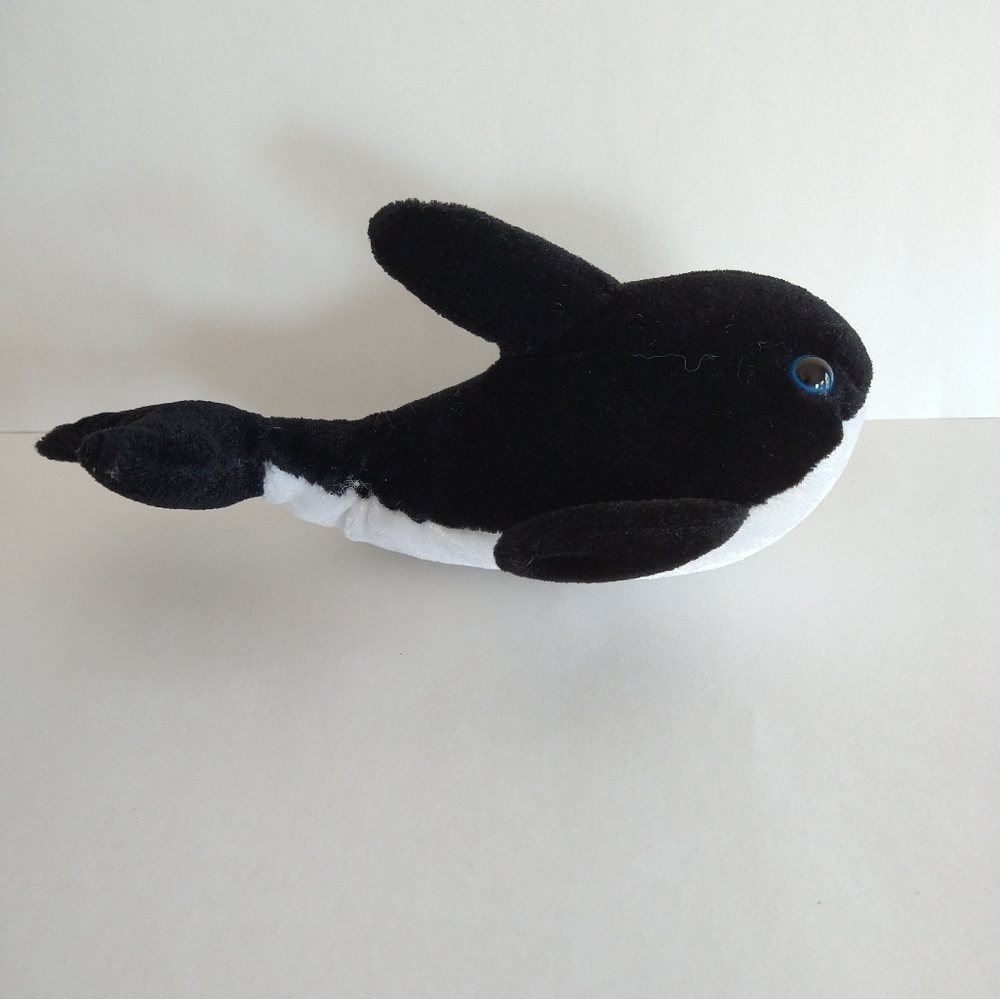 Allentown Toy Orca Killer Whale Black White 6" Plush Ocean Fish Stuffed Animal